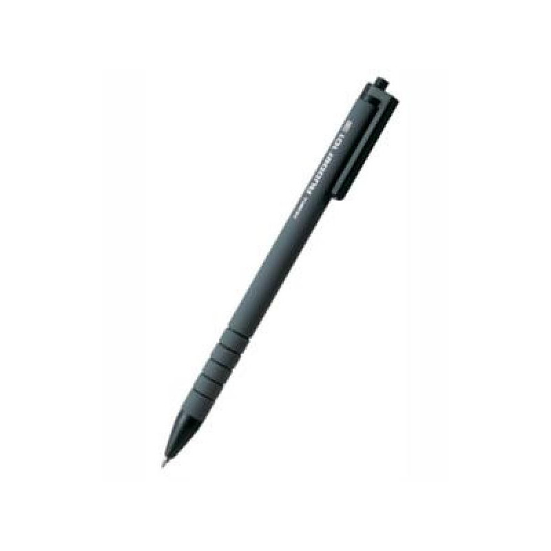 Ручка шариковая автоматическая Zebra RUBBER 101 (BO-101-RU-BK),  0,7мм черная
