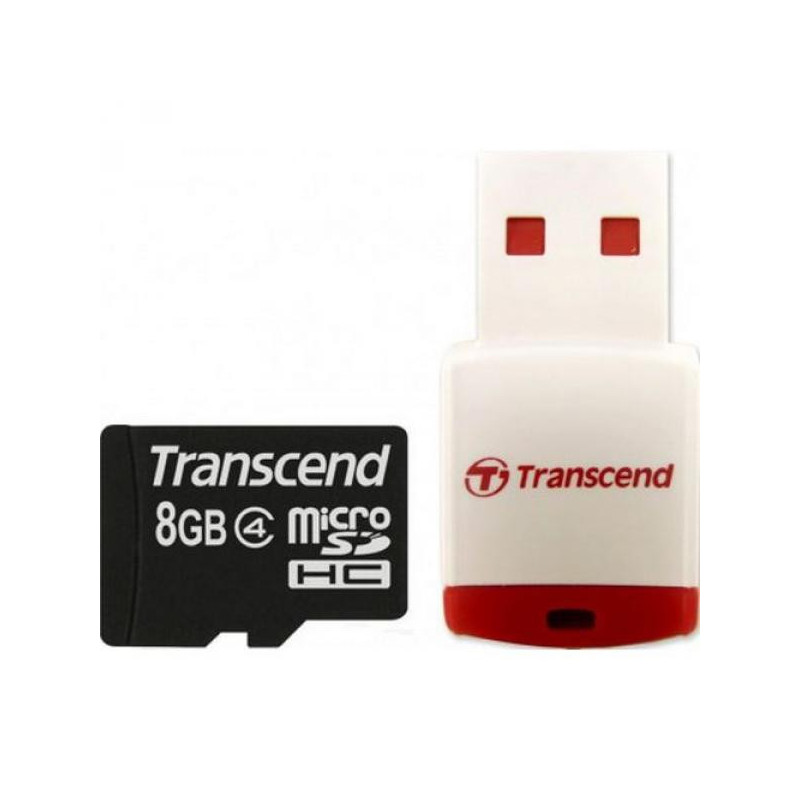 Карта памяти Transcend microSDHC 8GB Class4(TS8GUSDHC4)