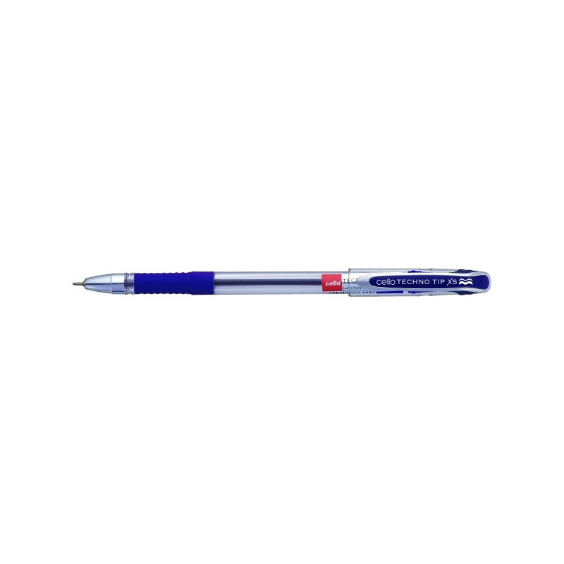 Ручка шариковая Cello TECHNOTIP 0,6 мм синяя с резиновой манжеткой