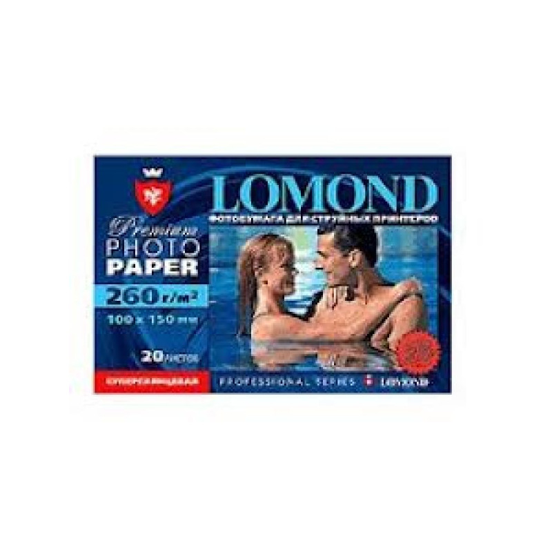Бумага Lomond суперглянцевая  Премиум, 260г/м2, А6, 500листов