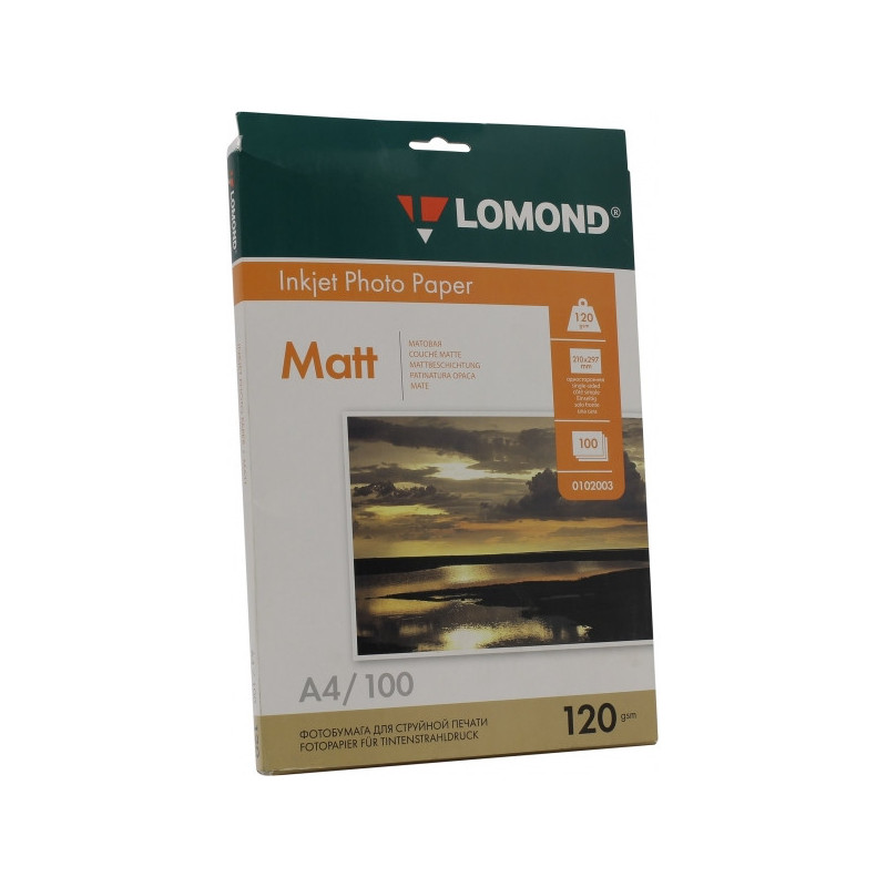 Бумага Lomond A4 120 г/м2 100 листов матовая для струйной печати