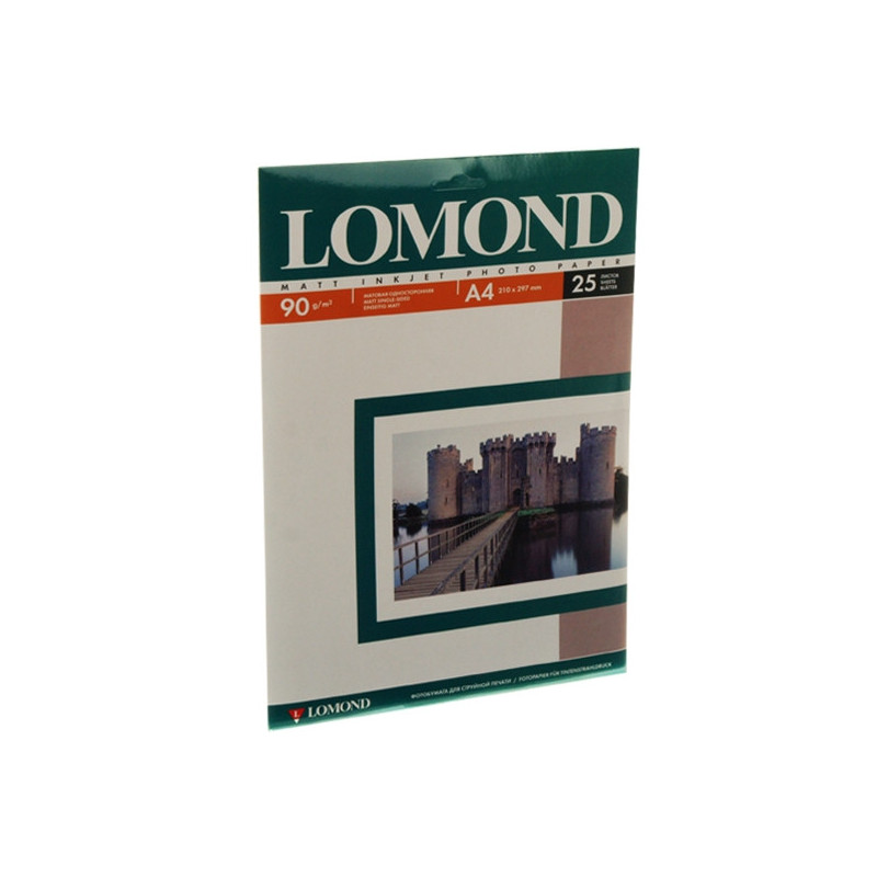 Бумага Lomond A4 90 г/м2 25 листов матовая для струйной печати