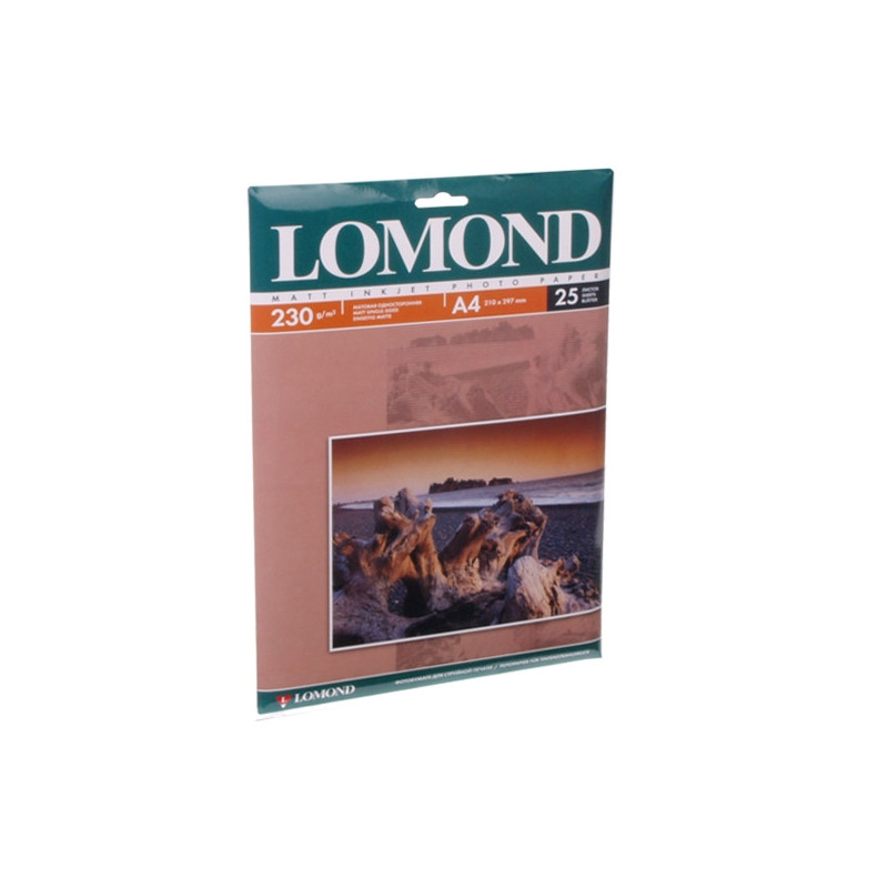 Бумага Lomond A4 230 г/м2 25 листов матовая для струйной печати