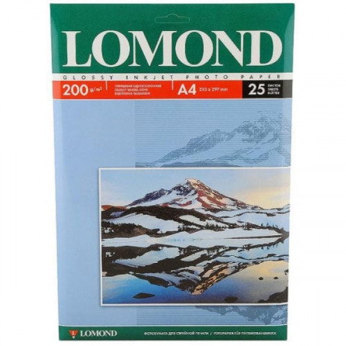 Бумага Lomond A4 200 г/м2 25 листов глянцевая для струйной печати