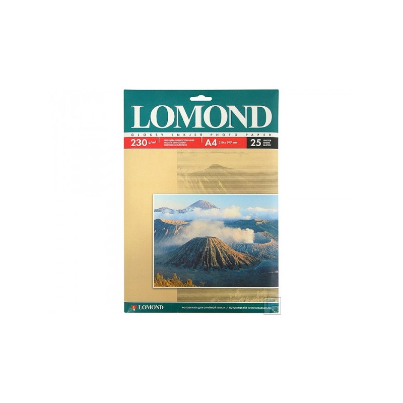 Бумага Lomond A4 230 г/м2 25 листов глянцевая для струйной печати