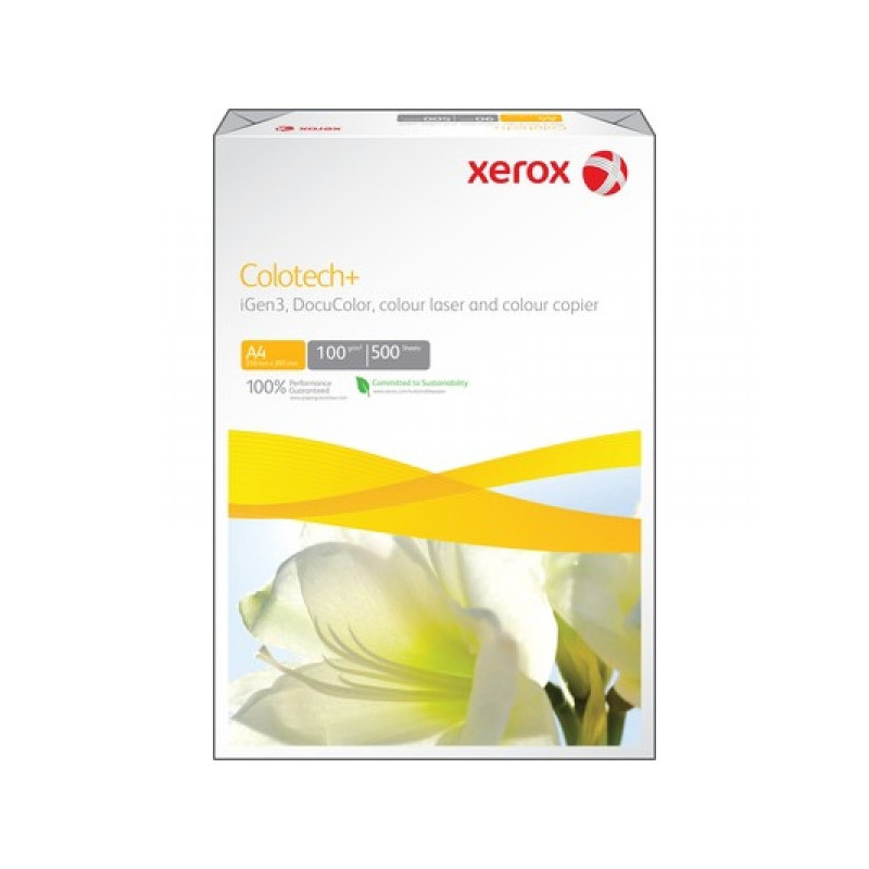 Бумага для цветной лазерной печати XEROX COLOTECH PLUS (А4, 100г, 170CIE%) пачка 500л.