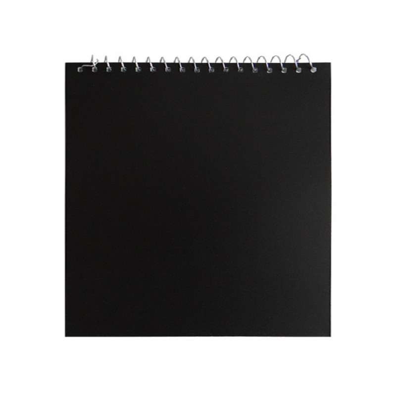 Блокнот U-SAVE А6, 40 листов, клетка, на гребне, пластиковая. обложка, черный