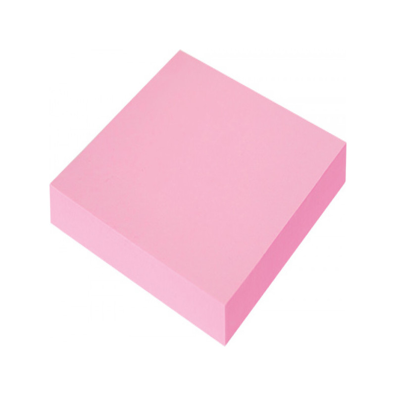 Самоклеящийся блок OFFICE LINE, 76х76, неоново розовый, 100 листов