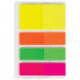 Закладки клейкие STAFF, 45х12 мм х 3 цвета + 45х25 мм х 1 цвет, по 25 листов, 129361