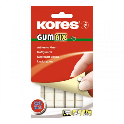  лента-масса KORES Gum Fix удаляемая белая 84 штуки в упаковке