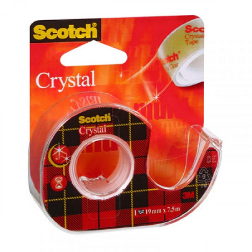 Клейкая лента 3M Scotch Cristal 19 мм х 7,5 м прозрачная