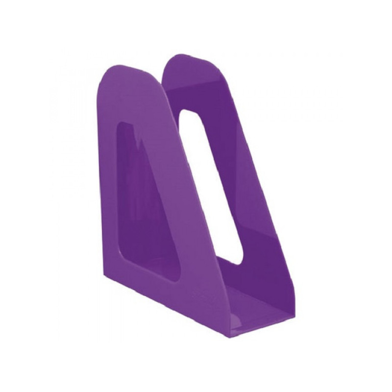 Лоток вертикальный для бумаг СТАММ "Фаворит", ширина 90 мм, фиолетовый, ЛТ723