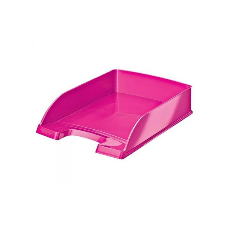 Лоток для бумаг Leitz WOW розовый глянец