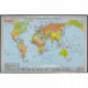 Коврик на стол Attache Политическая карта мира 380x590 мм цветной ПВХ