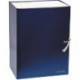 Короб архивный, корешок 150мм, А4, картон/бумвинил, синий, 2 х/б завязки, складной, deVENTE