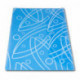 Папка-конверт с кнопкой c рисунком Galaxy толщина 0,18 мм синий пластик