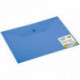 Папка-конверт на кнопке А4, 0,18 мм, полупрозрачная синяя DOLCE COSTO