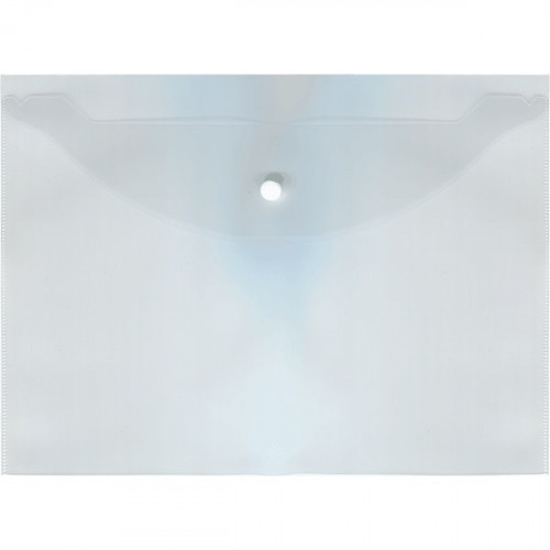 Папка-конверт на кнопке Attomex  А4, 120мкм, прозрачная