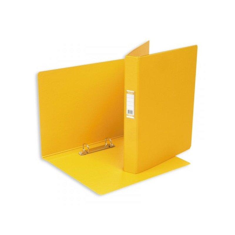 Папка на 2 кольца Bantex картонная/пластиковая 35 мм желтая