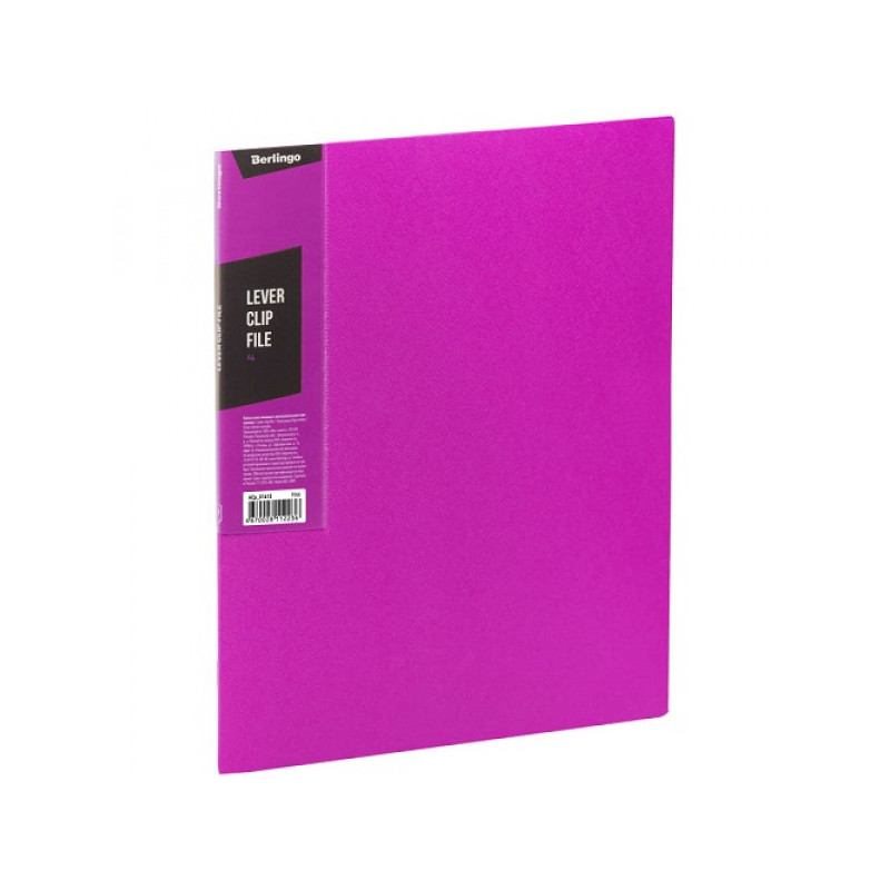Папка с зажимом Berlingo "Color Zone", 17мм, 600мкм, розовая