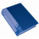 Папка с 100 прозрачными вкладышами А4 пластик 0.80 мм карман с бумажной вставкой синяя