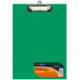 Папка-планшет, б/крышки, А4, верхний зажим, картон/ПВХ, 2мм зеленая Lamark