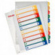 Разделители листов Esselte А4+ цифровые с цифрами 1- 10 пластик цветные