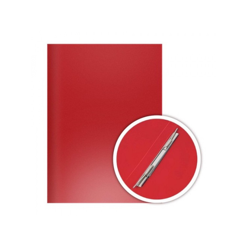 Папка с боковым пружинным скоросшивателем DOLCE COSTO Эконом, А4, красная