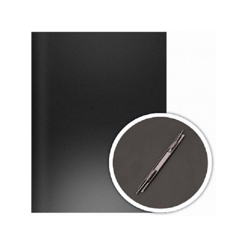 Папка с боковым пружинным скоросшивателем DOLCE COSTO Эконом, А4, черная
