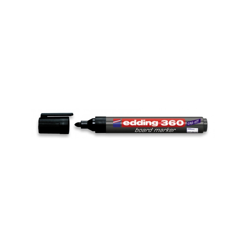 Маркер для досок Edding e-360/1 cap off черный 1,5-3 мм