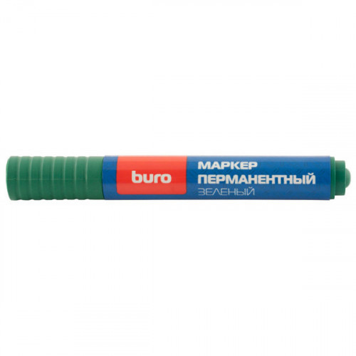Маркер перманентный Buro 048001101 круглый наконечник, зеленый (толщина линии 2мм)