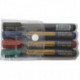 Набор маркеров перманентных, 4 цвета, наконечник пулевидный, толщина линии 2-4мм, 4 шт/упак, WORKMATE Simple