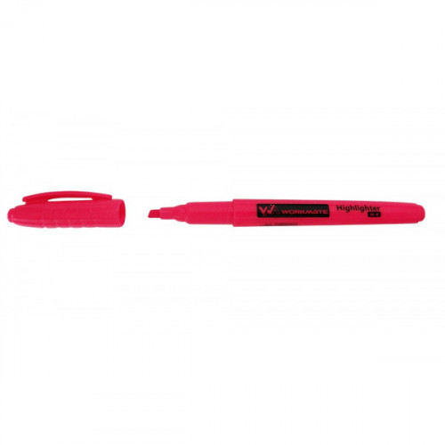 Текстовыделитель, толщина линии 1-4 мм, розовый, скошенный наконечник, WORKMATE U-Save