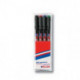 Набор маркеров для пленок и глянцевых поверхностей Edding E-142 M/4 4 цвета (толщина линии 1 мм)