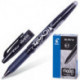 Ручка гелевая со стираемыми чернилами Pilot BL-FR7 Frixion черная с резиновой манжеткой  с толщиной линии 0.35 мм
