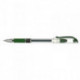 Ручка гелевая Cello FLO Gel 0,5 мм зеленая с резиновой манжеткой и с европодвесом