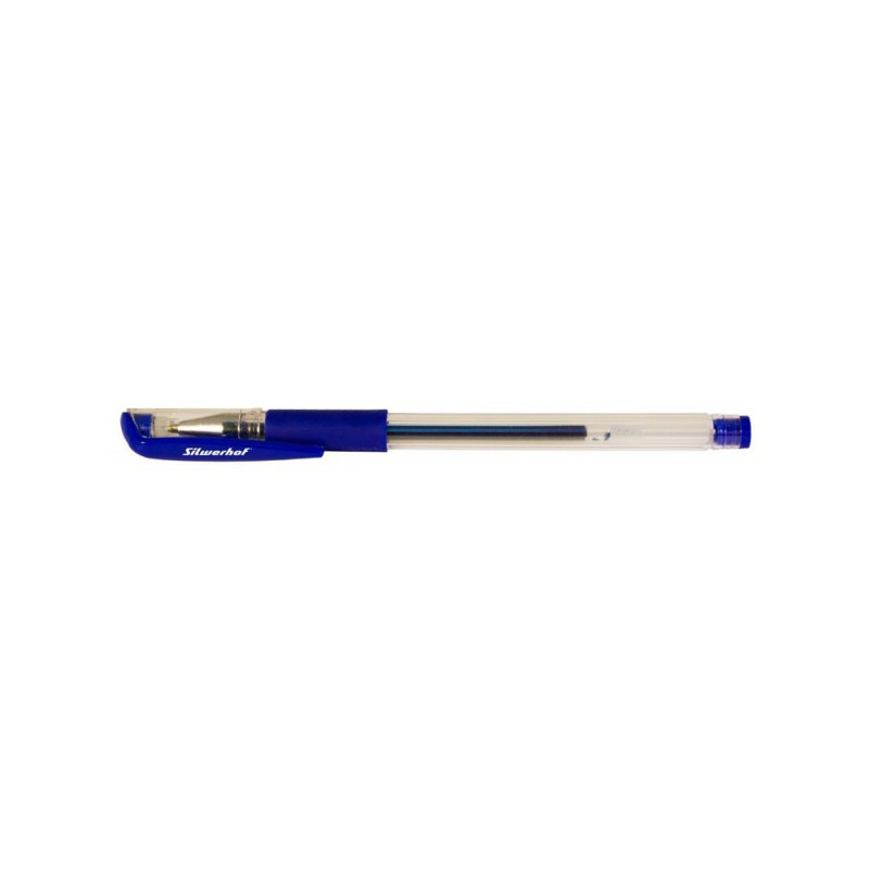 Ручка гелевая синяя, манжетка, 0.7мм, Silwerhof URGENT0