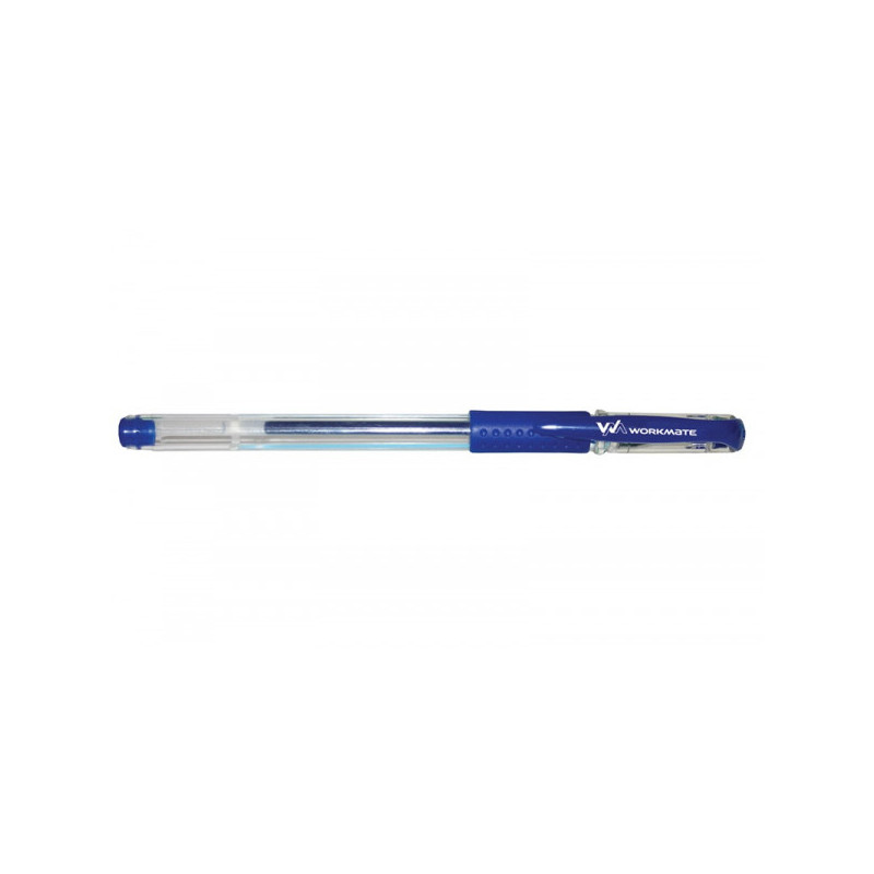 Ручка гелевая с резиновой манжеткой, 0,5 мм, синяя, WORKMATE U-Save