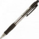 Ручка гелевая автоматическая с резиновой манжеткой, 0,7 мм, черная, ш/к на корпусе