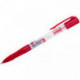 Ручка гелевая красная, автоматическая, 0,5 мм, 0,7 мм, прозрачный, Crown Auto Jell