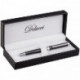 Ручка-роллер Delucci "Classico", черная, 0,6мм, цвет корпуса - черный/хром, поворот., подар.уп.