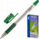 Ручка шариковая Pilot BPS-GP-F зеленая с резиновой манжеткой с толщиной линии 0.32 мм