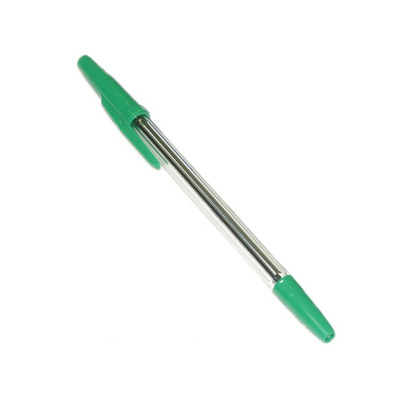 Ручка шариковая Беркли прозрачный корпус аналог Corvina зеленая