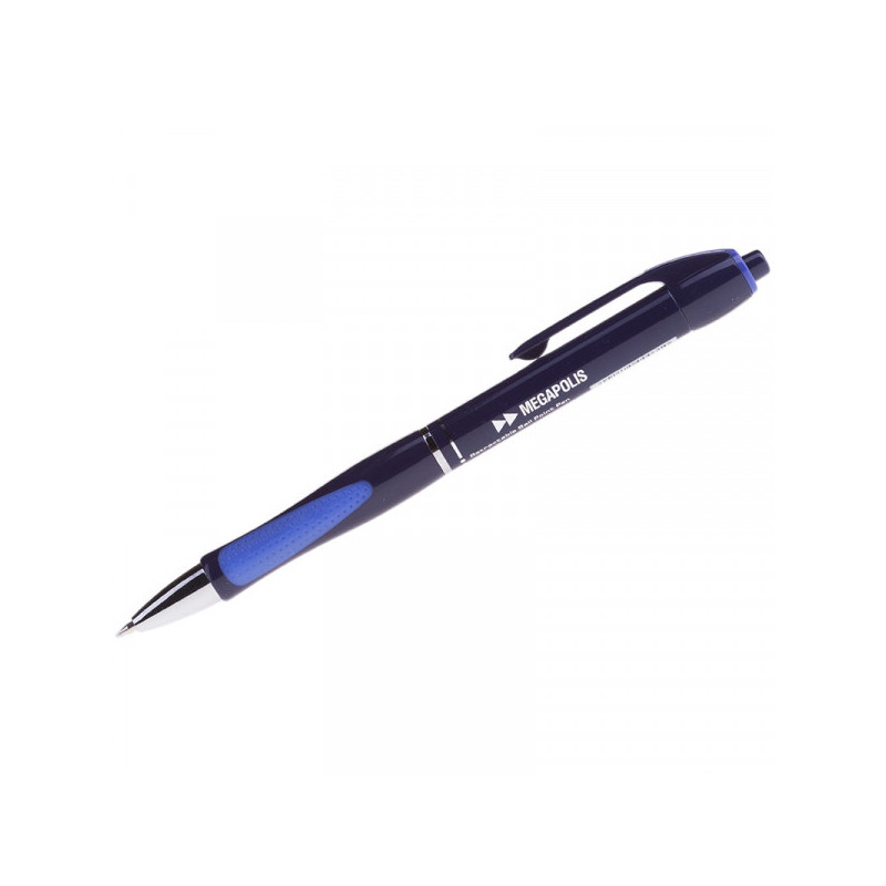 Ручка шариковая автоматическая Erich Krause "Megapolis Concept" синяя, 0,7мм, грип