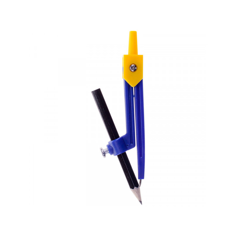 Циркуль ArtSpace пластиковый, с карандашом, 110мм, ПВХ чехол