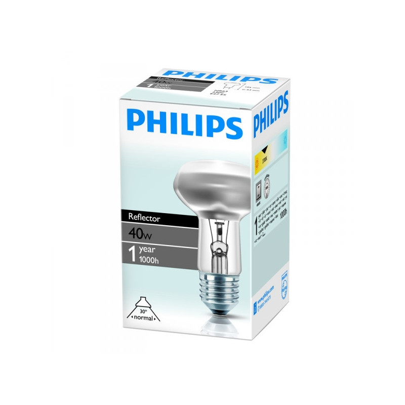 Лампа накаливания Philips 40 Вт цоколь E27 зеркальная белый свет