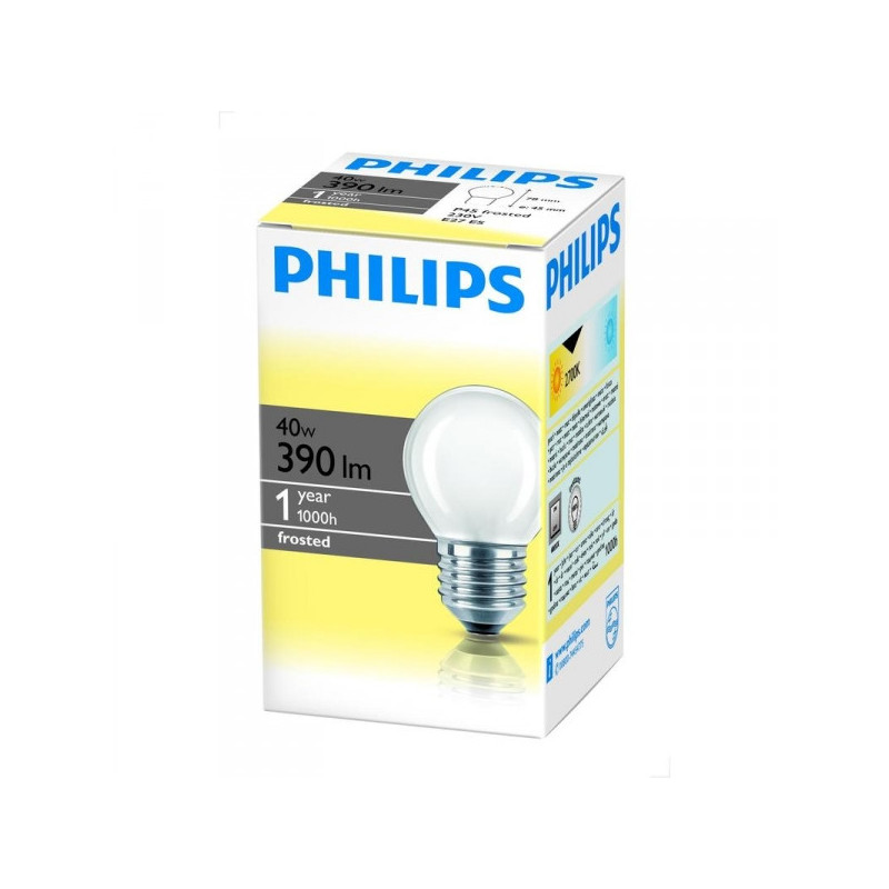 Лампа накаливания Philips 40 Вт цоколь E27 теплый свет
