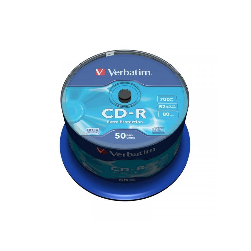Диск CD-R Verbatim 700MB 52x Cake/50 43351 Extra Protect