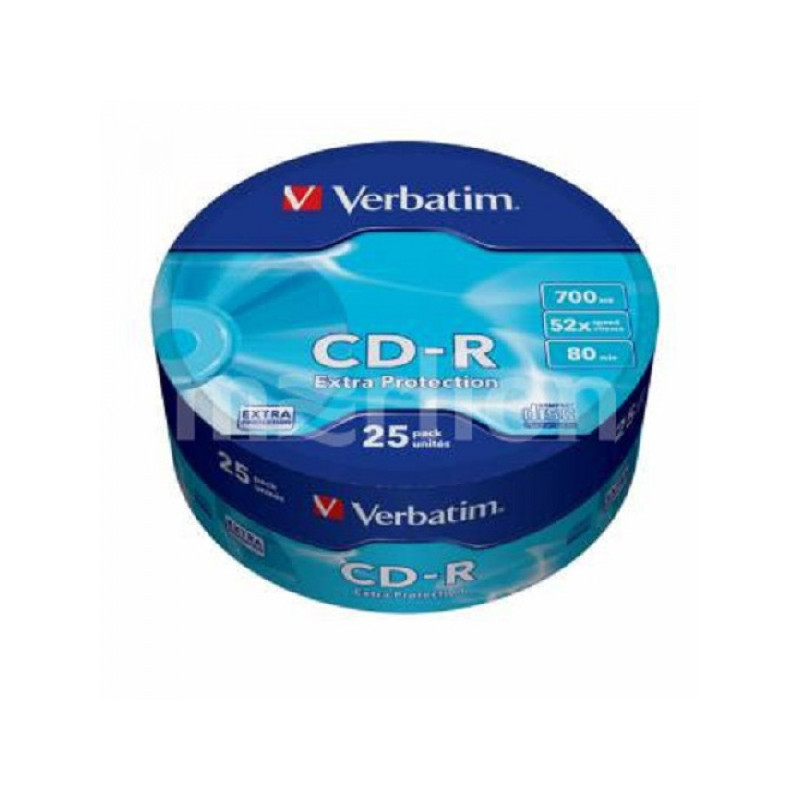 Диск CD-R Verbatim 700Mb 52x Cake Box (25шт) (43726)