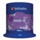 Носители информации Verbatim DVD+R 4,7Gb 16х Cake 100 штук